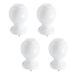 Antrader For Curtain Rods,wood Ball-shaped Drapery FINIALS,WHITE,4PCS New. Price: $24.60.