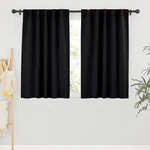 Ryb Home Bedroom Blackout Curtains - Small 42"W X 45"L (pack Of 2), New. Price: $17.26.
