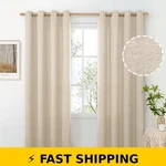 Bgment Oatmeal Linen Curtains 84" 2 Panels Set Light Filtering Drapes New. Price: $44.99.