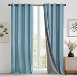 Deconovo Linen-look 100% Blackout Curtains, Thermal Insulated Grommet Coating... New. Price: $49.37.