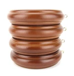 Kirsch Wood Trends 3" Ribbed Rings 59023 085 Walnut Use With Pole Set Of 4 New. Price: $20.00.