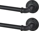 2 Pack Industrial Curtain Rods For Windows 48 To 84 Inches, 35-75 Inch, Black New. Price: $29.60.