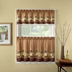 Chf Industries Wines Kitchen Curtain Set 36-INCH Length Brown New. Price: $19.57.
