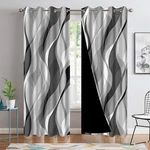 Dorcev Modern Grey Striped Blackout Curtains Ombre Window Panels New. Price: $90.33.