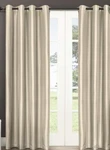 Chatra Faux Silk Grommet 2 Curtain Panels 54" 108"- Exclusive Home Bone New. Price: $69.00.