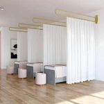 Jvsufuik Privacy Partition Curtains, For Beauty Salon Shaped Curtai... New. Price: $125.24.
