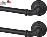 2 Pack Industrial Curtain Rods For Windows 48 To 84 Inches, Blackout Wrap Around New. Price: $34.56.