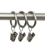 Rod Desyne 10 Count 1-INCH Curtain Rings With Clip For Windows, Satin Nickel New. Price: $14.95.