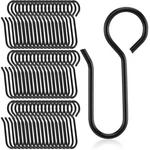 60 Pcs Metal Curtain Track Hooks Shaped Small Drape Wire Ceiling Black New. Price: $19.18.