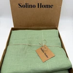 Solino Home 100% Pure Flax Linen Sheer Curtain 52 63 Aspen Green Panel Open. Price: $39.99.