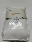 Melodieux White Linen Textured Semi Sheer Curtains 84" Long For Living Room. New. Price: $17.00.