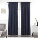 2 Pc Thermal Insulated 100% Blackout Rod Pocket Window Curtain Panel Drapes Set New. Price: $21.99.