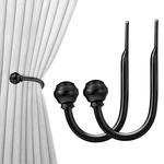 2 Pack Metal Curtain Holdbacks Wall Mounted Drapery Tiebacks Pull New. Price: $18.11.