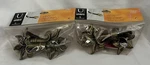 New 4PC Umbra Orchid Curtain Drapery Holdback Tie Aged Brass Metal Holder. Price: $49.95.
