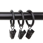 10 Count 1INCH Curtain Rings With Clip For Windows Black New. Price: $15.46.