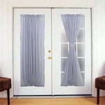 Rloncomix Grey Sheer French Door Curtain 54"W 40"L (pack Of 1), New. Price: $23.17.