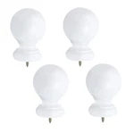 Tulead Wood Finials For Curtain Rods White Screw On End Caps Wi... New. Price: $31.53.