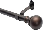 Home Fashions Cordelia Adjustable Single Curtain Rod With Globe Ball Finials, 1 New. Price: $32.99.
