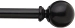 Bali Blinds 5/8" Ball Cafe Rod Set, 28-48", Glossy Black New. Price: $20.50.