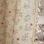 Boho Floral Spring Semi Sheer Curtains 84 Inch Length 2 Panels Set, Linen Tex... New. Price: $60.60.