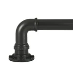 Decopolitan Industrial Wrap Around Telescoping Curtain Rod Set, 72-144", Black New. Price: $41.15.