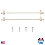 Jinchan French Door Curtain Rods No-drill Adjustable Beige New. Price: $41.58.