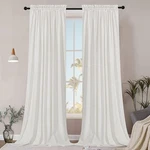 Smiletime White 84IN Long Velvet Curtains With Rod Pocket Thermal Insulated S... New. Price: $58.17.