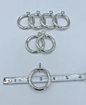 Rejuvenation Curtain Rings Eyelet Set 7 Polished Nickel Fits Rod .50" Drapery New. Price: $19.88.