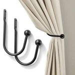 Black Holdbacks - 2 Pack, Decorative Drapery Pull Hooks, Curtain... New. Price: $18.42.