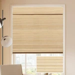 Luckup Cordless Bamboo Roman Blinds Shades For 26"W X 64"H, Privacy-natural New. Price: $57.99.