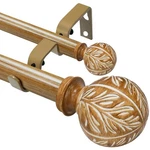 Wood Double Curtain Rods For Windows 28 To 48 Inches:farmhouse Decorative Met... New. Price: $52.14.