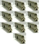 Nu-set Euro Profile Cylinders 75MM Solid Brass Double Sided Locks 10 Keyed Alike New. Price: $180.00.