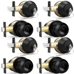 Probrico Flat Black Entry Door Knob Lock Set And Double Cylinder Deadbolt New. Price: $143.31.