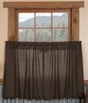 36" Black Plaid Window Tier Set Caf Curtains Lined Lodge-style Kettle Grove New. Price: $39.95.