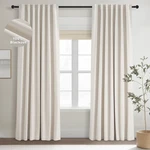 Topfinel 52X94 Blackout Linen Curtains Beige Panels New. Price: $104.99.