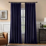 Swandream Pinch Pleated 100 Blackout Curtains For Bedroom Navy Blue Velvet New. Price: $99.63.