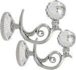 Btsky Pair Of Phoenix Glass Crystal Curtain Holdbacks Hooks Drapery Silver New. Price: $21.82.