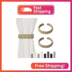 Niceec 2 Pack Natural Jute Rope Curtain Tiebacks Farmhouse Rustic Style Decorati New. Price: $9.68.