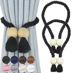 Nieffeiy 2 Pack Magnetic Curtain Tiebacks Cotton Hand Woven Decorative New. Price: $13.78.