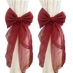 2 Pcs Curtain Tiebacks Lace Bowknot Holdbacks Straps ... New. Price: $23.48.