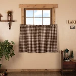 Rustic 36"X36" Tier Pair Brown Rod Pocket Kitchen Window Curtains Vhc Brands New. Price: $35.95.