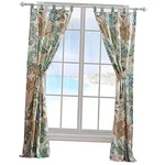 Greenland Home Barefoot Bungalow Atlantis Curtain 84"W X 84"L (pack Of 2) Jade New. Price: $50.48.