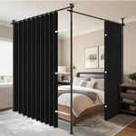 Ajazz Room Divider Curtain 2 Panels Black W100 X L84 Tension Rod No New. Price: $204.22.