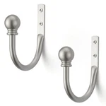 Silver Curtain Holdbacks - 2 Pack, Metal Tiebacks Wall Mounted, Decor... New. Price: $18.42.