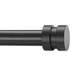 16-86" Adjustable Matte Black Curtain Rod 1" Dia. Heavy Duty Splicing New. Price: $49.07.