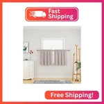 Upopo Beige Tier Curtains Over Sink Linen Textured Kitchen Window 24 Inches Long New. Price: $17.92.