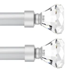 Knobelite Satin Nickel 2 Pack Window Treatment Single Curtain Rod, Adjustable... New. Price: $72.30.