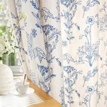 Linen Drape 63 Inch Floral Grommet 2 Panel Light Filtering Boho Vintage Window New. Price: $34.00.