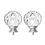 Kamanina Crystal Netted Texture Replacement Finials For 1 7/8 Inch Curtain... New. Price: $17.00.