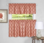 Achim Colby Tier & Valance Curtain Set 58X24 / 58X14 Orange Open. Price: $12.99.